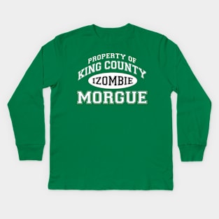 Property of King County Morgue White Oval Kids Long Sleeve T-Shirt